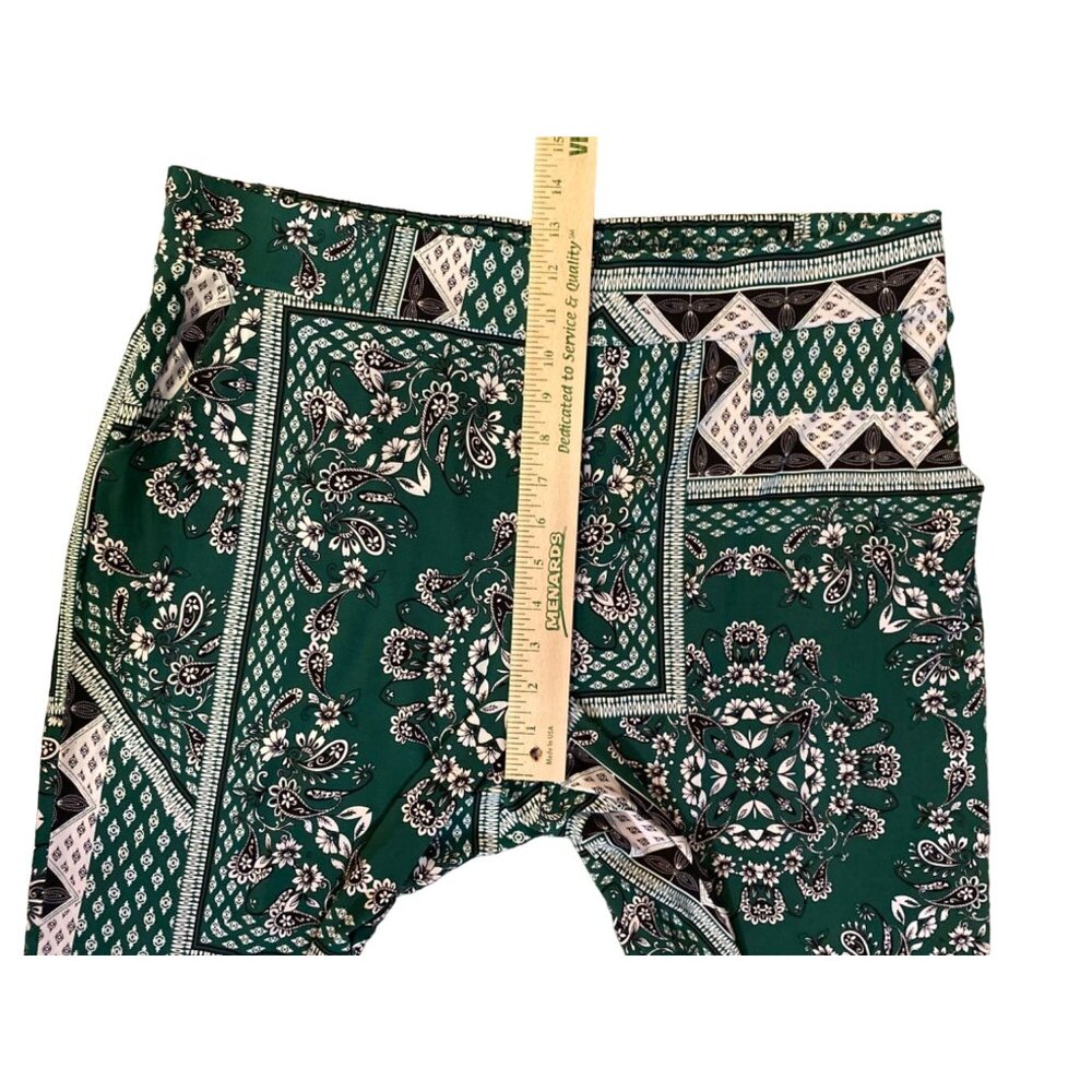 Maurices Pants Womens XL Used Green Black Casual Palazzo - Picture 12 of 13